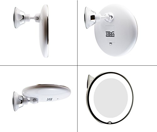 JiBen LED Makeup Mirror with Suction Cup