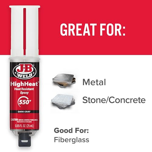 J-B Weld - High Heat Epoxy Syringe Dark Grey - Heat-Resistant Repair