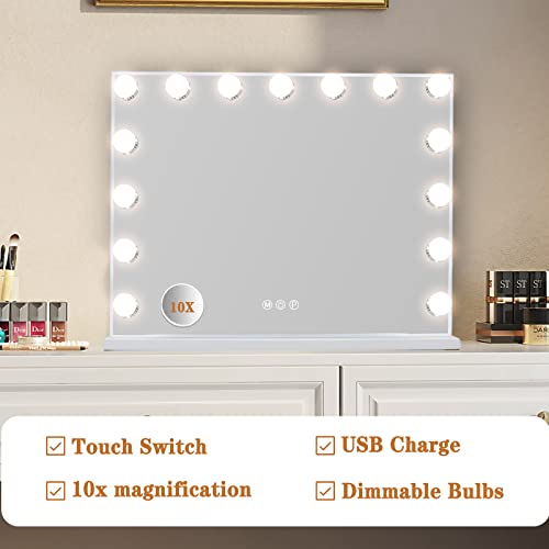 PigDecimal Vazinesse 15LED Vanity Mirror with Lights Modes