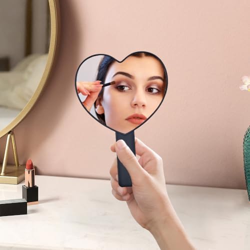 Compact Heart-Shape Makeup Mirror Handheld
