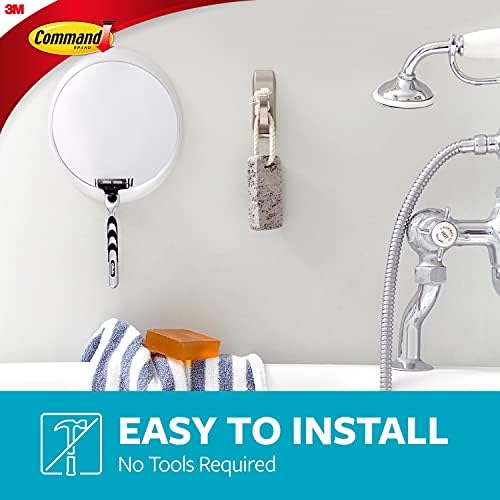 Command Fog-Resistant Mirror with 2-Water-Resistant Strips Damage-Free Organizations