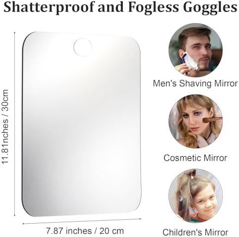 Anti-Fog Travel Shower Mirror - Unbreakable Large Stylish