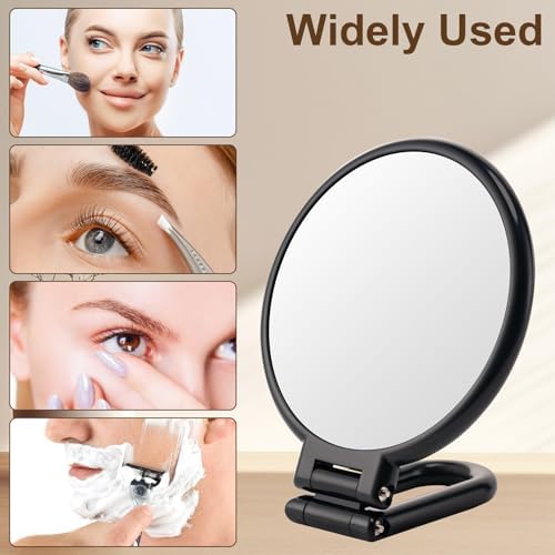 BOOMIBOO 10x Magnifying Handheld Travel Mirror