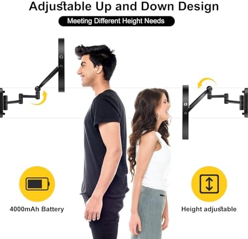 Double-Sided 9-inch Wall-Mounted 4000mAh Rechargeable