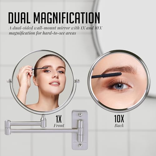 Versatile 7 Wall-Mounted Makeup Mirror with Swivel Design