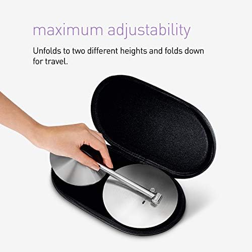Compact Rechargeable Makeup Mirror with 10X Magnification