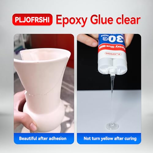 PLJOFRSHI Clear Epoxy Glue for Plastic Repair