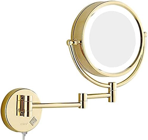 Polished 8-Inch Wall-Mounted Vanity Mirror with LED Light
