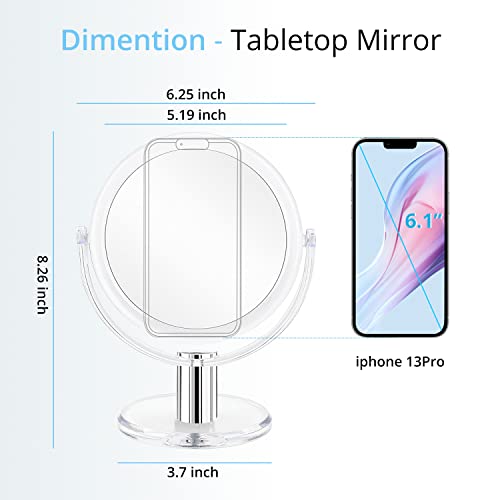 Fabuday Dual-Sided Makeup Mirror 10X Magnification Elegance for Make-up