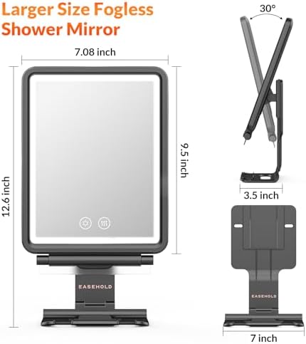 Adjustable Fogless Shower Mirror for Men Women