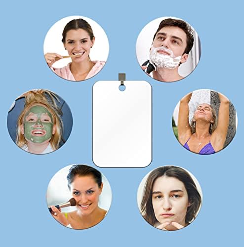 DFLLLO Large Shatterproof Shower Mirror with Pre-Warming
