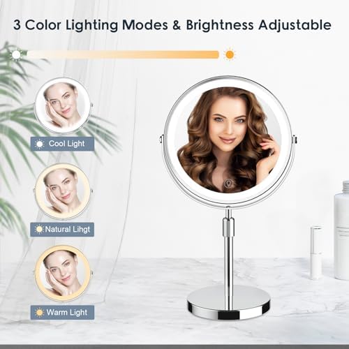 Adjustable Makeup Mirror wLights