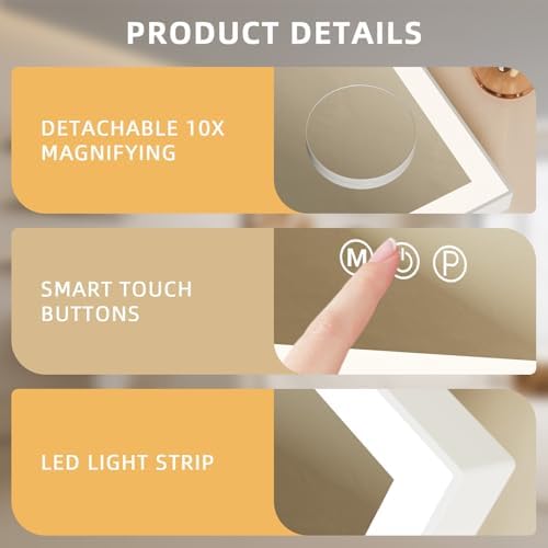 Fenchilion Vanity Mirror with Lights Perfect for Making Up and Home