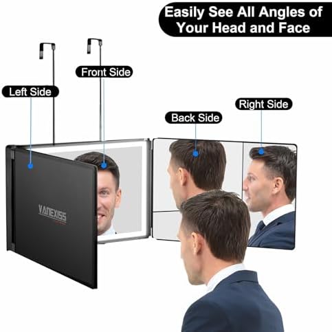Vanexiss Rechargeable Trifold Mirror