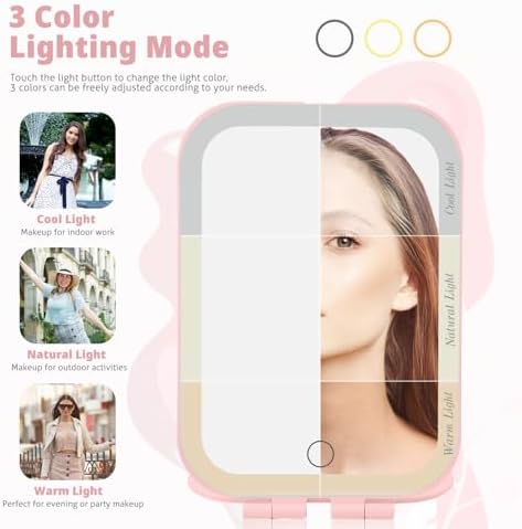 2000mAh Travel Makeup Mirror