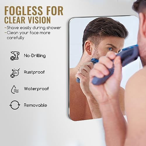 Fog-Free Shave Mirror with Storage Caddy 1182x87