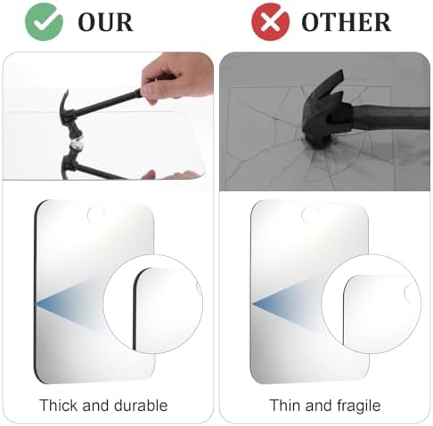 Anti-Fog Travel Shower Mirror - Unbreakable Large Stylish