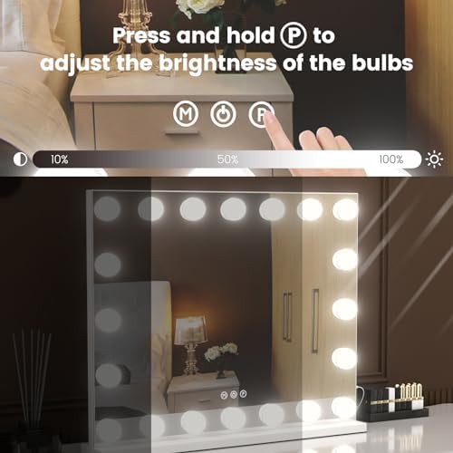 Stylish 23x18 Vanity Mirror with Lights for Makeup