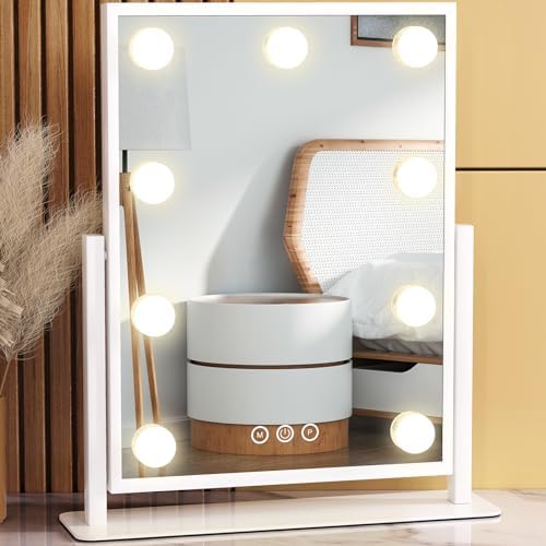 Stylish Vanity Mirror with 360-Degree Rotation and 3 Lighting Modes