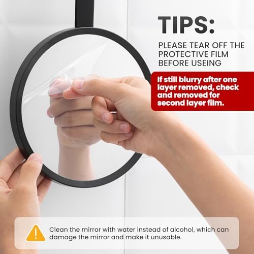 TAILI Travel Shower Mirror - Low Profile Fogless Shatterproof Portable Durable
