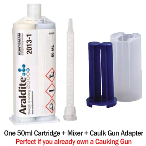 Araldite 2013-1 Chemical-Proof Epoxy Gel 50ml17oz Caulk Gun Adapter Kit
