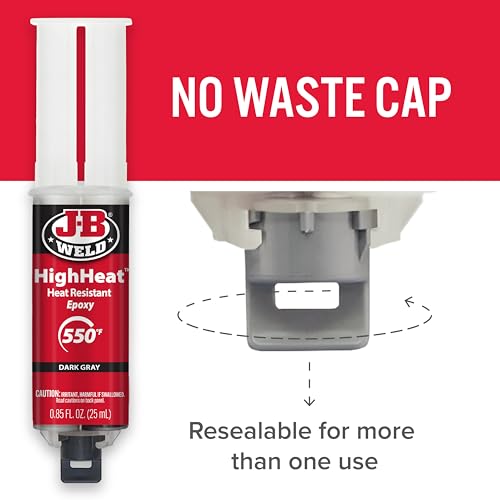 J-B Weld - High Heat Epoxy Syringe Dark Grey - Heat-Resistant Repair