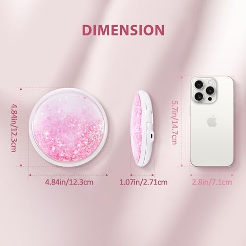 B Beauty Planet Rechargeable Compact Makeup Mirror with Light