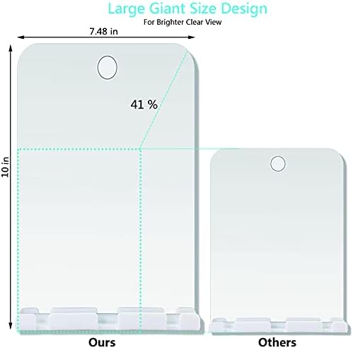 Fogless Large Shower Mirror with Razor Frameless