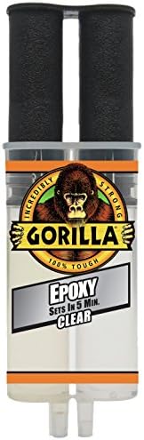 Gorilla 2-Part Epoxy Set 5-Minute Acting 9-Pack Clear Syringes