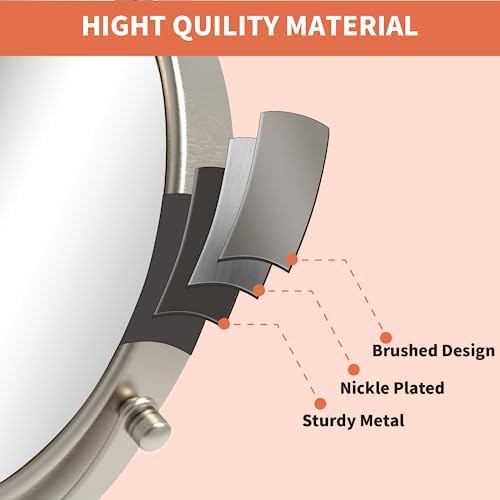 Versatile 8 Wall-Mounted Makeup Mirror with 10X Magnification