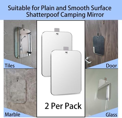 2-Piece Shatterproof Shower Mirrors
