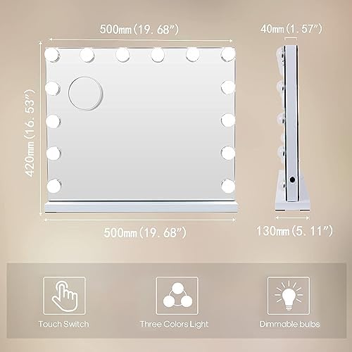 Hansong Elegance Makeup Vanity Mirror with Smart Lights