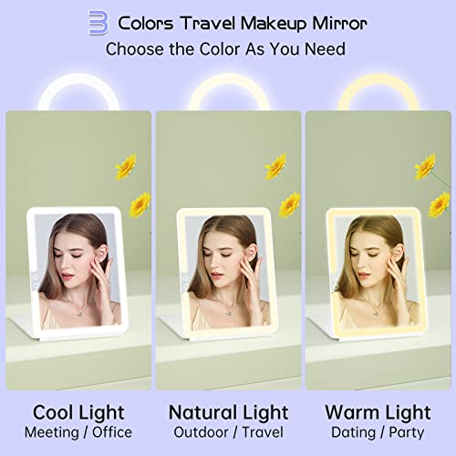 FUNTOUCH 10x75 Portable Travel Makeup Mirror