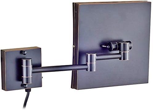 Wall-Mounted Single-Sided Brass Vanity Mirror with Built-In Switch