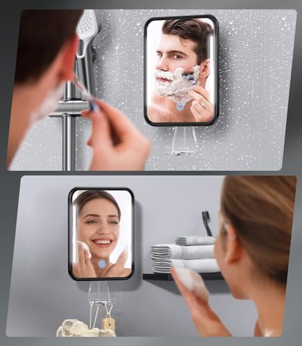 Heated Bright Fogless Shower Mirror for Grooming in Style
