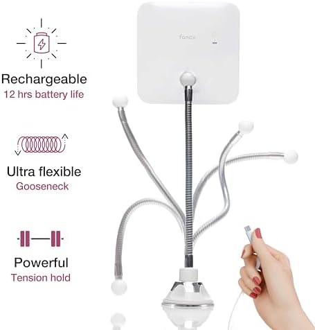 Fancii 10x Flexible Magnifying Mirror with 3 LED Settings