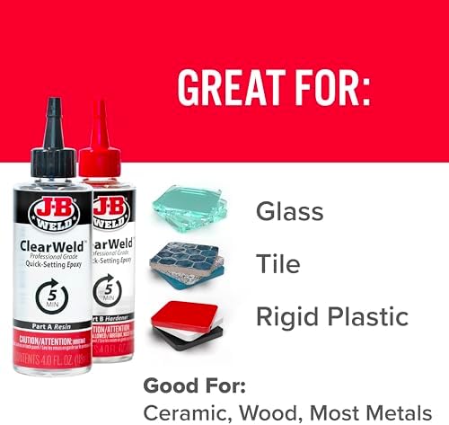 J-B Weld Pro Tile Epoxy Set - 5-Minute Easy Cure