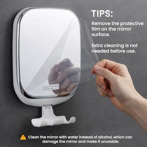 TAILI shower mirror anti-fog waterproof razor holder easy install