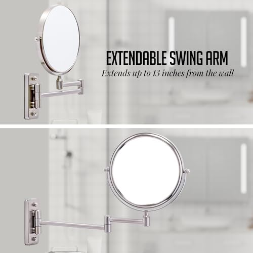 Versatile 7 Wall-Mounted Makeup Mirror with Swivel Design