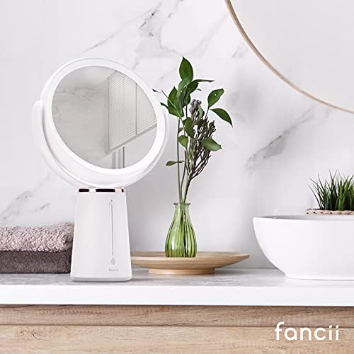 Fancii LED Double-Sided Makeup Mirror with 1x10x Magnification