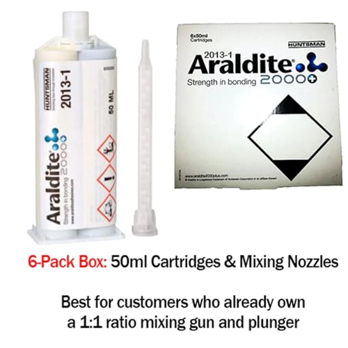 Araldite 2013-1 Chemical-Proof Epoxy Gel 50ml17oz Caulk Gun Adapter Kit