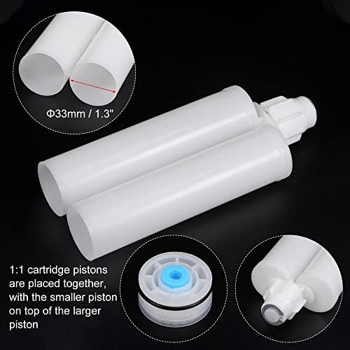 Super uxcell 2Pcs Epoxy Gun Adhesive Cartridge Easy to Use Dual Glue