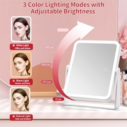 Smart Travel Makeup Mirror with Light