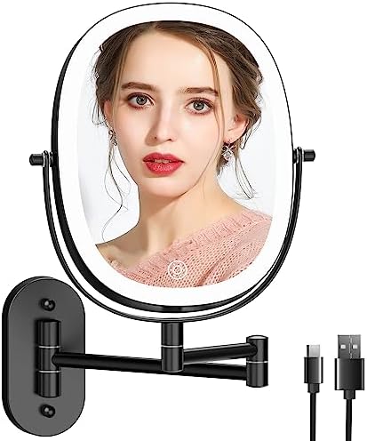 FUNTOUCH Rechargeable Wall-Mounted Makeup Mirror