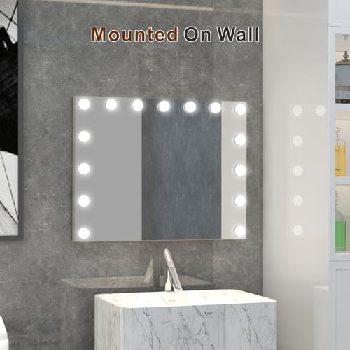 15-Bulb Vanity Mirror 3 Lighting Modes 10xMagnification
