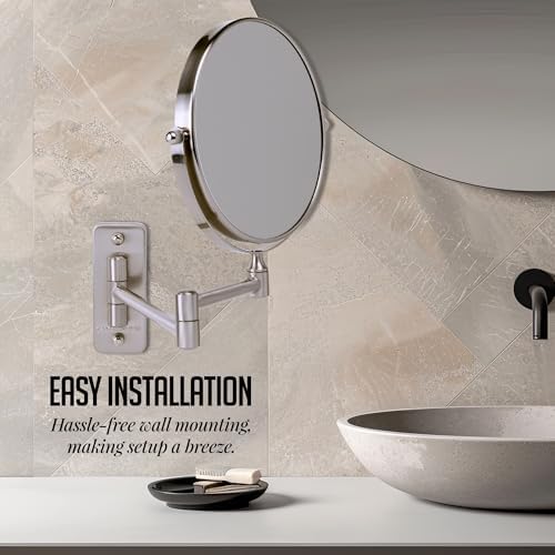 Versatile 7 Wall-Mounted Makeup Mirror with Swivel Design