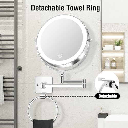 10x Magnifying Wall-Mounted Makeup Mirror