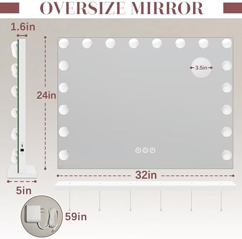 Elegantly Luminous 32x24 Vanity Mirror