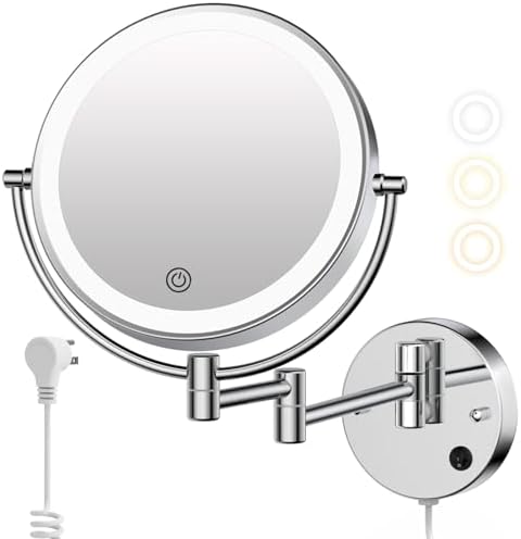 Wall-Mounted Makeup Mirror with Lights