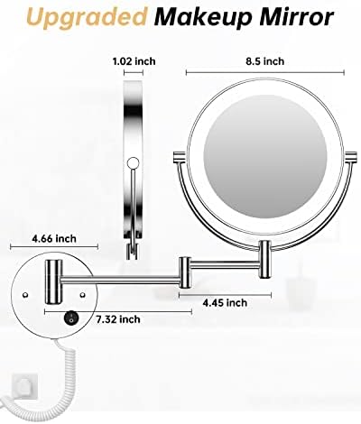 Gospire 85 Wall Mounted Magnifying Mirror
